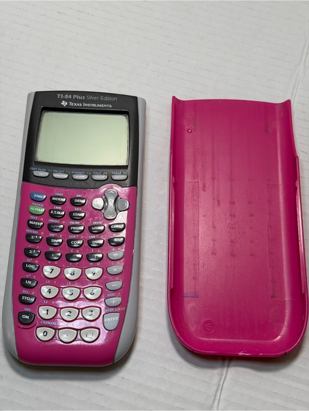 Texas Instruments TI-84 Plus Silver Edition Graphing Calculator - Pink - Working